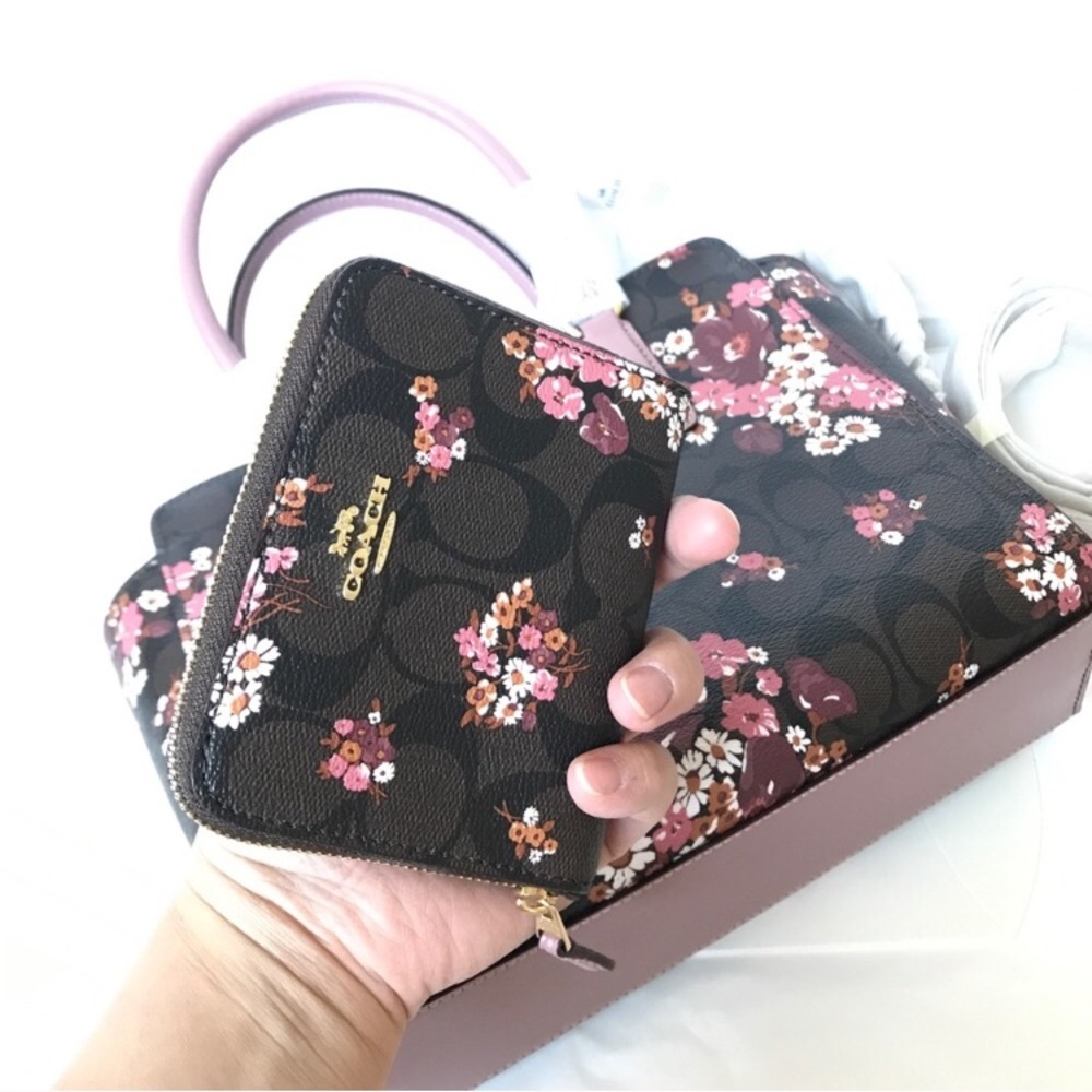 💦🌸coach satchel set🌸crossbody & wallet/brown - Picture 4 of 8